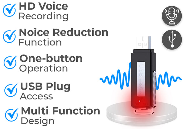 Guardian 1ClickON Secret USB Voice Recorder