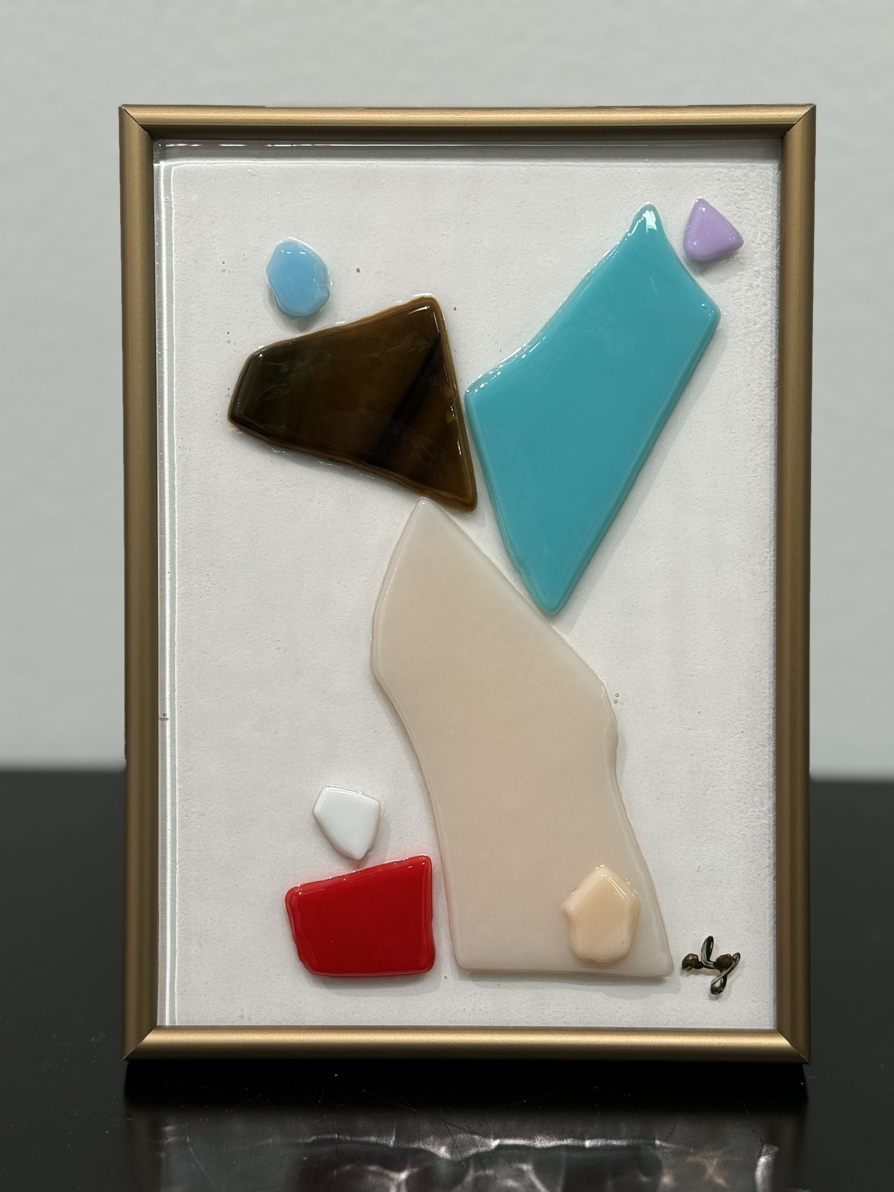 Let It Go, Glass Succulent IV, Framed