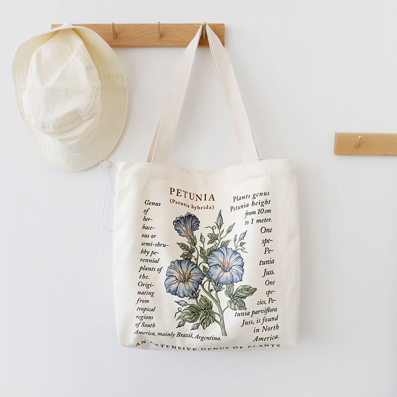 botanical flowers tote bag - Tristar Boutique