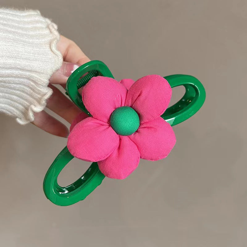 large flower claw clip