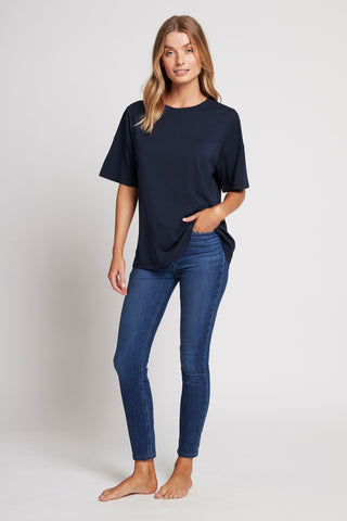 Homebodii Oversized TENCEL™ Womens T-Shirt - Navy