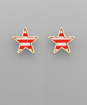 Red White & Stars Earrings