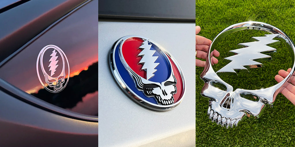Grateful Fred Steal Your Face Badges and the Mega Stealie
