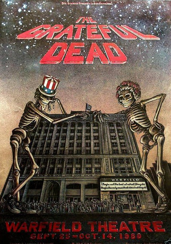 "Grateful Dead poster for the Warfield Theatre, Sept 29-Oct 14, 1980" by Zooomabooma is licensed under CC BY-NC-SA 2.0.