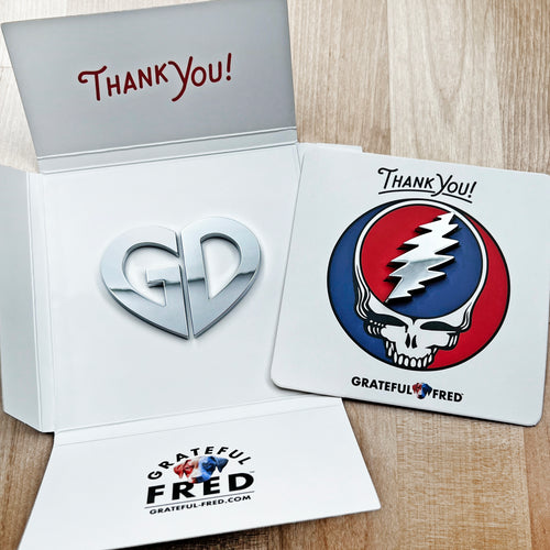 the GRATEFUL DEAD LOGO BADGE & OUTLINE BOLT BUNDLE