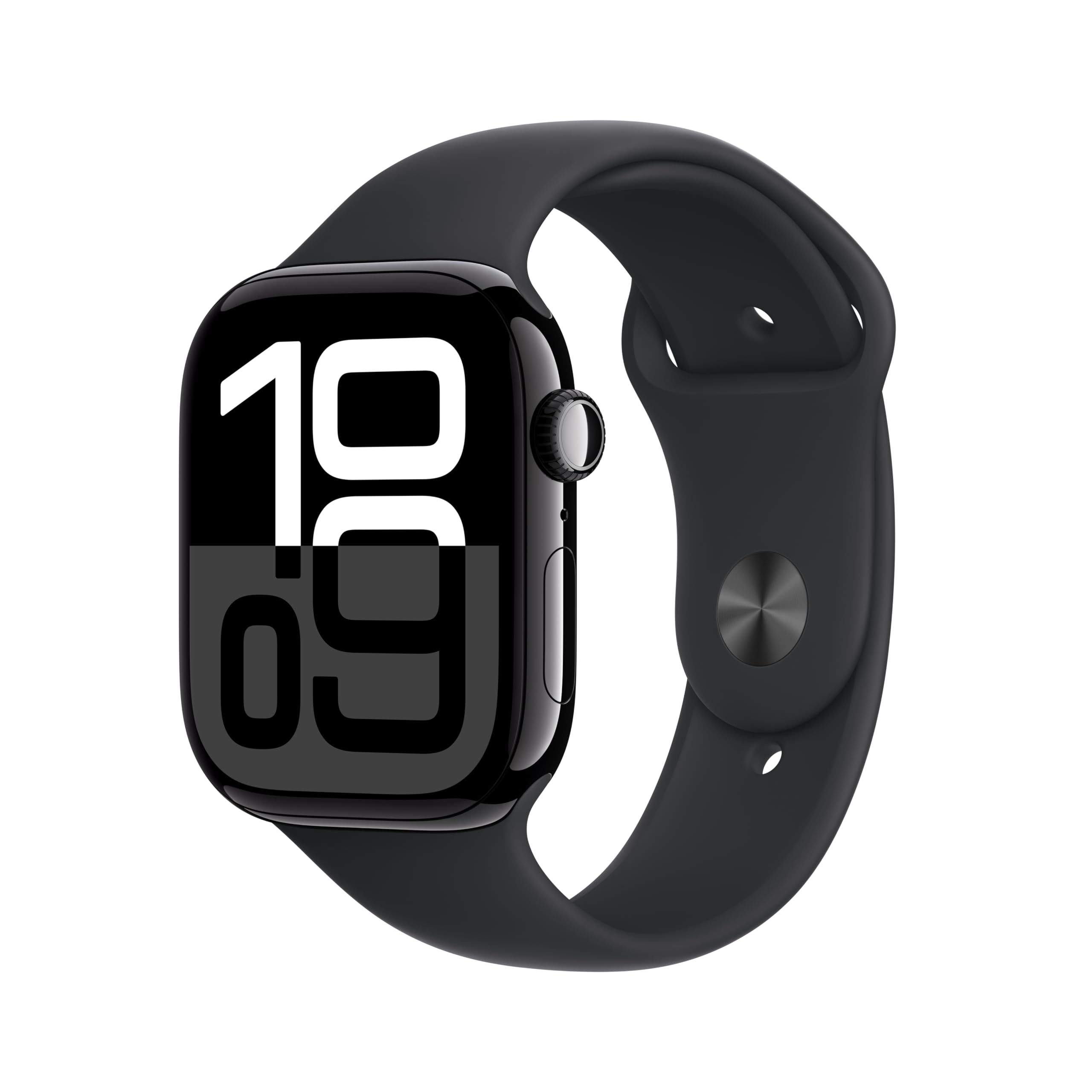 Apple Watch Series 10 [GPS + Cellular 46mm case] Smartwatch with Jet Black Aluminium Case with Black Sport Band - M/L. Fitness Tracker, ECG App, Always-On Retina Display, Water Resistant