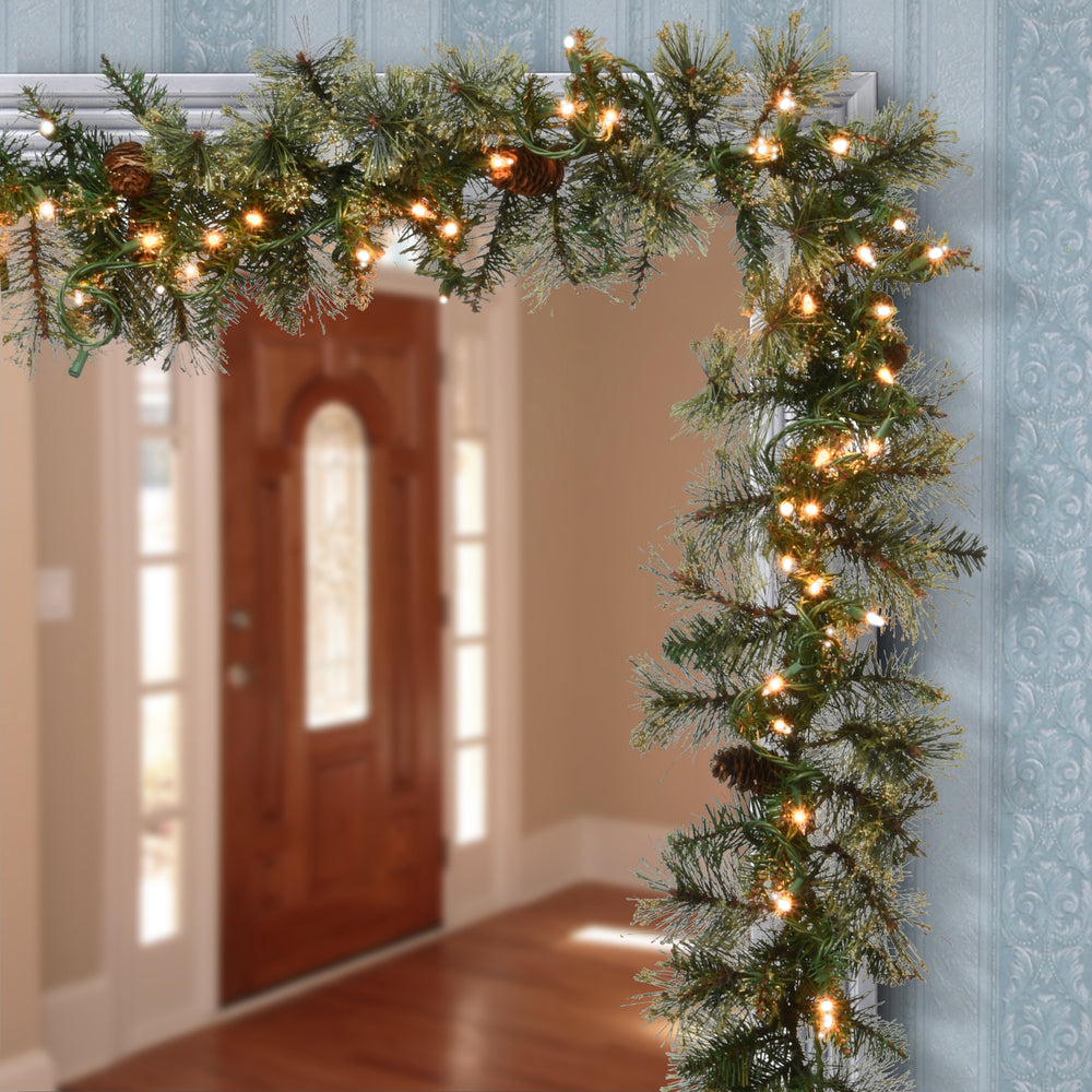 National Tree Company 9 ft. Wispy Willow White Garland with 100 Clear  Lights - Fortunoff Backyard Store