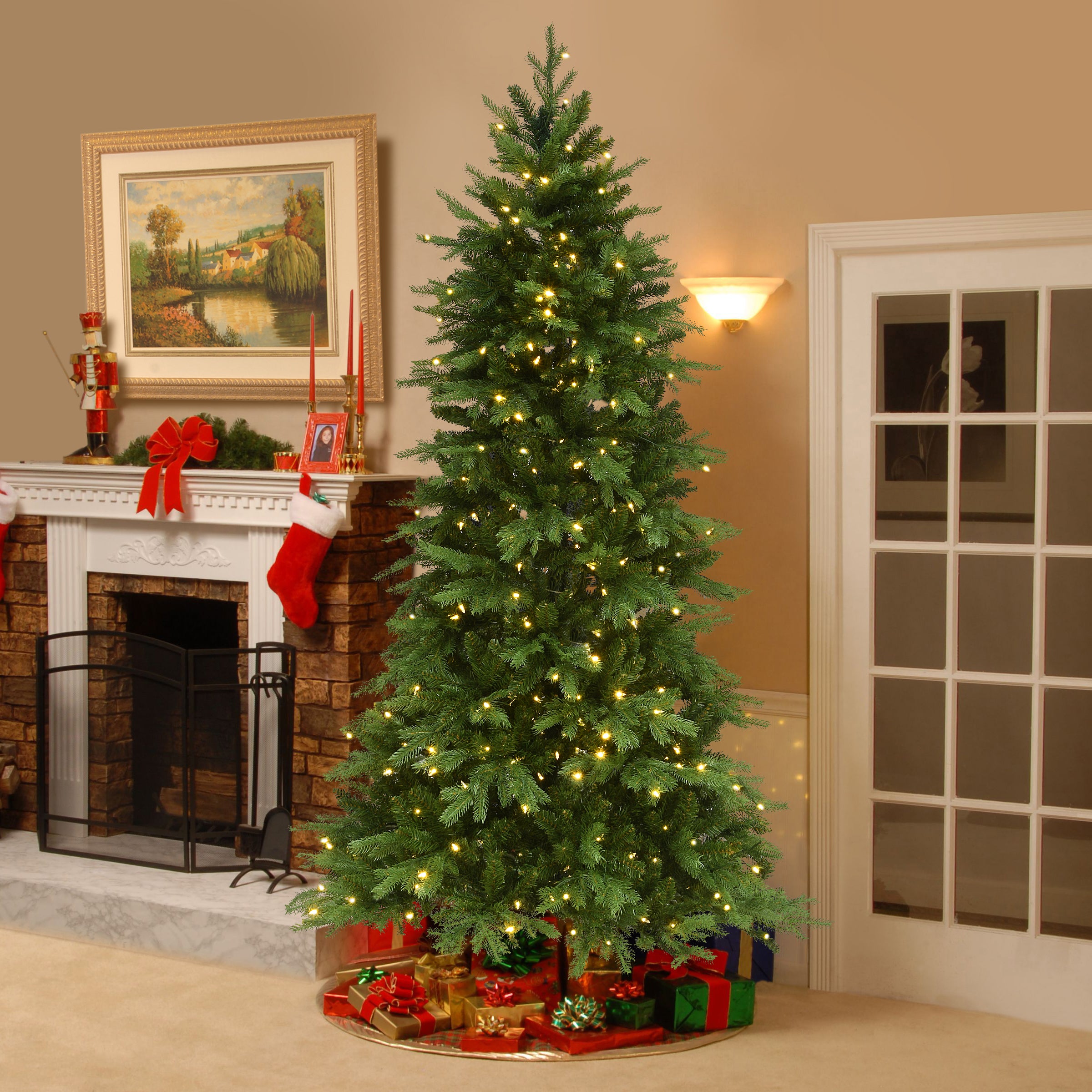 7.5 ft. Pre-Lit Green River Spruce Tree with Dual Color LED Lights