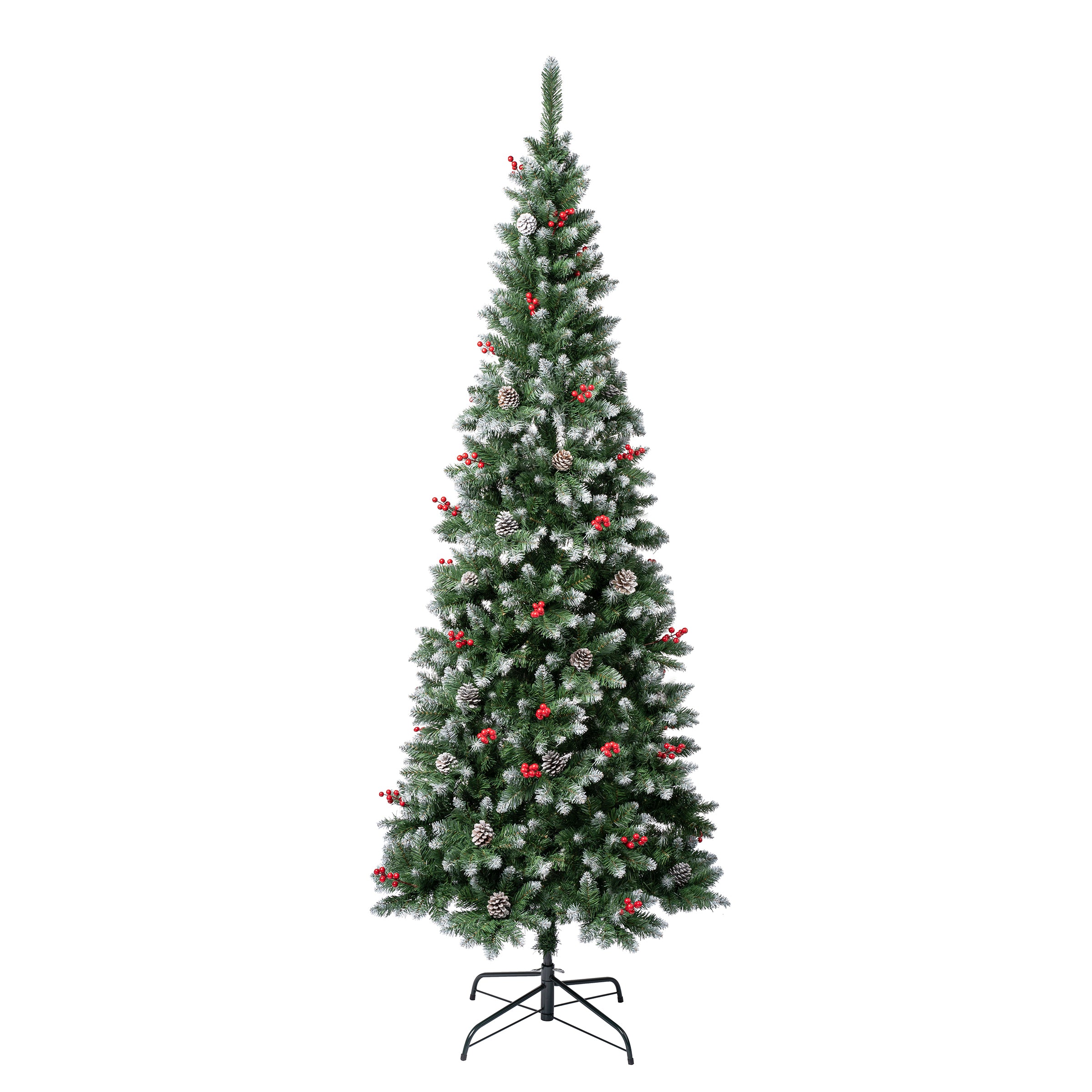 First Traditions Rowan Pencil Slim Christmas Tree, 7.5 ft