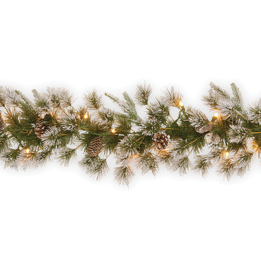 National Tree Company 9 ft. Wispy Willow White Garland with 100 Clear  Lights - Fortunoff Backyard Store