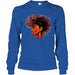 Black Women Locs Art - Afro Dreadlock Long Sleeve T-Shirt - 