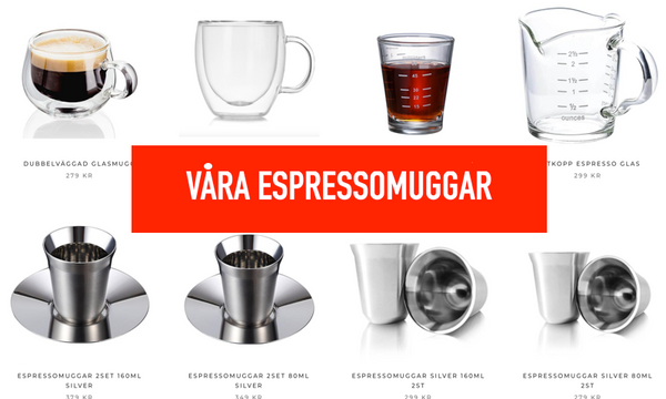 Espressokoppar I Glas