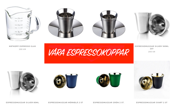 Espressomuggar I Glas