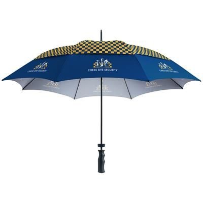 Branded Promotional BEDFORD MAX VENTED CANOPY UMBRELLA Umbrella From Concept Incentives.