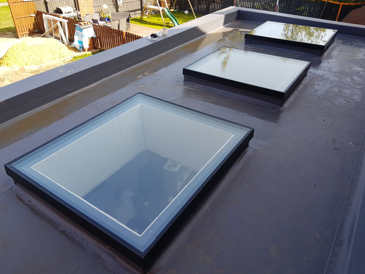 flush glazed rooflight