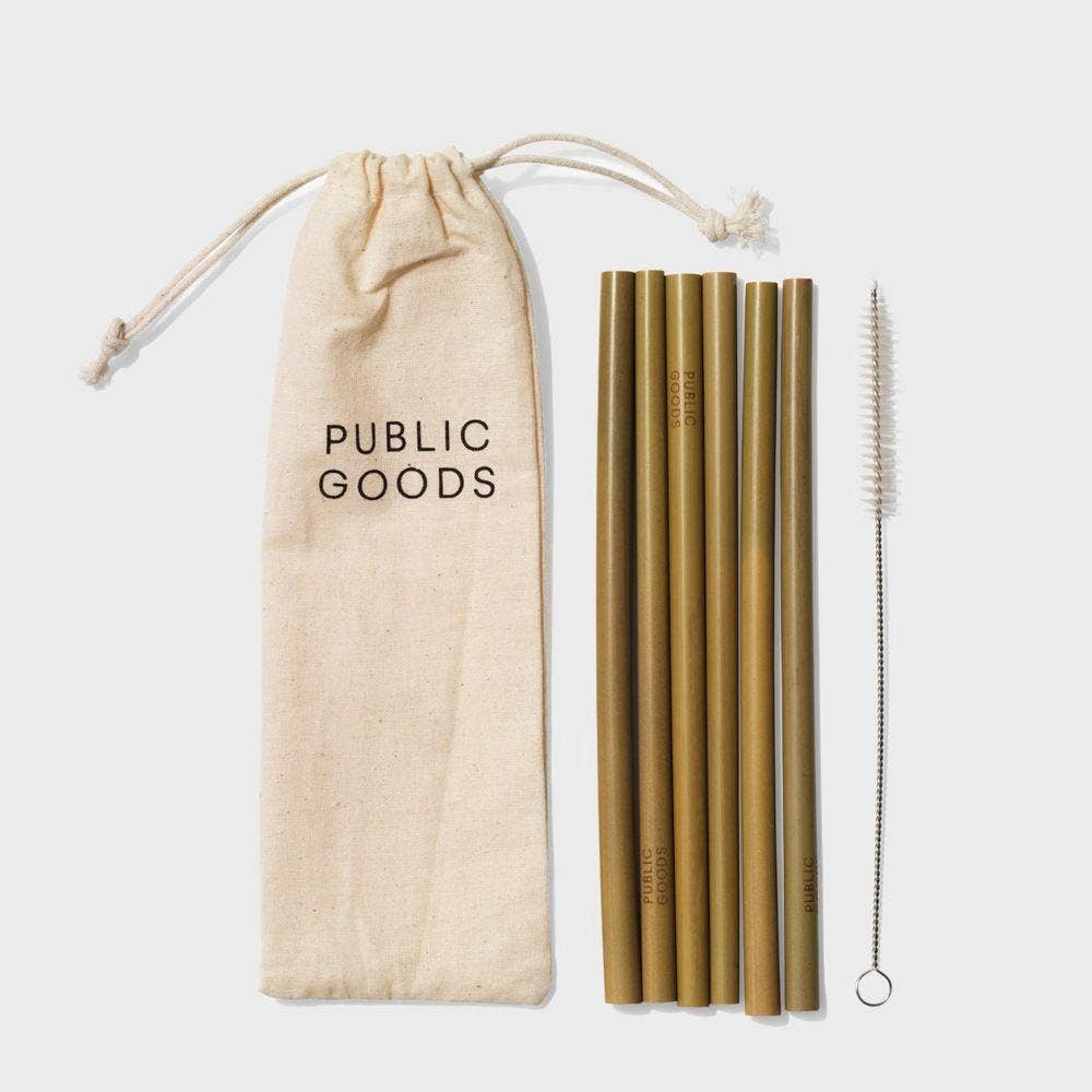 Bamboo Straws, 6 Count