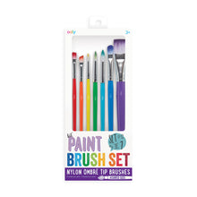 Load image into Gallery viewer, Lil’ Paint Brush Set - 7 Nylon Brushes
