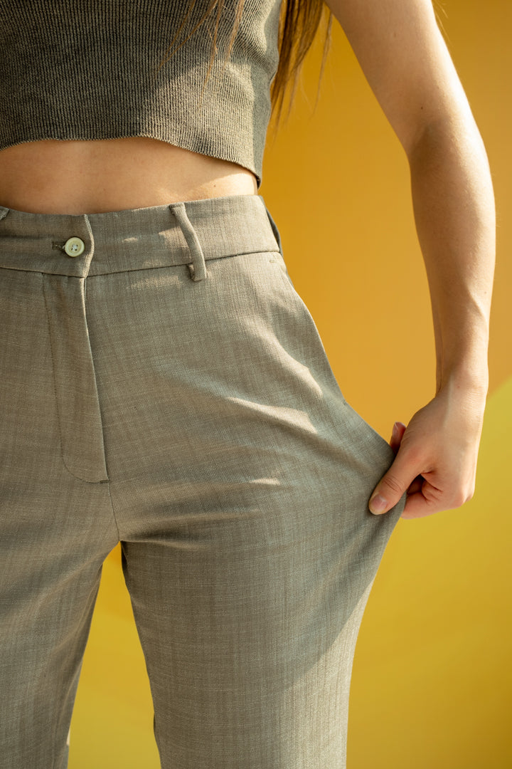 

Granola Brown Business Casual Women Pants