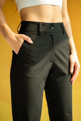 Black All Weather Essential Stretch Pants - Women