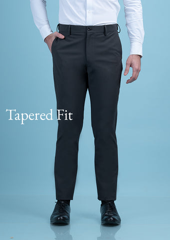 Buy Men Black Check Slim Fit Formal Trousers Online - 701935 | Peter England