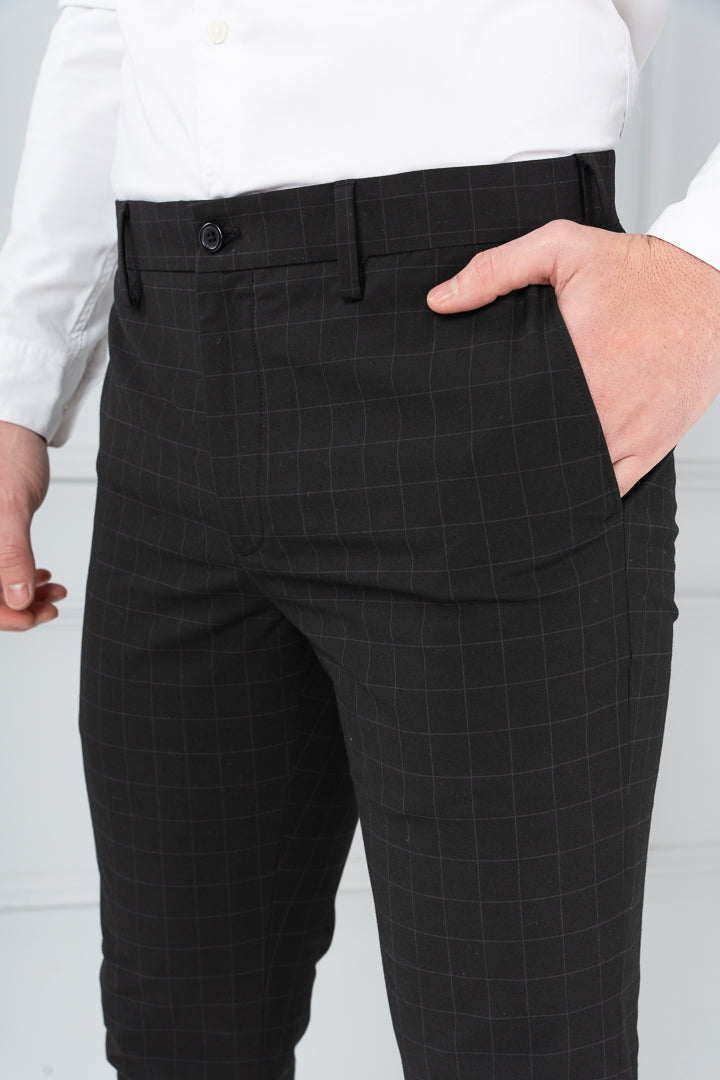 Paruri Black Slim Fit Cotton Pants | Slim fit cotton pants, Best mens pants,  Business casual shirts