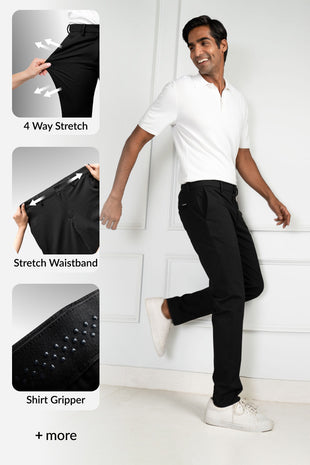 AVOLT Dry-Fit Stretchable Track Pants for Men I Slim Fit Athletic Trac –  WILDHORN