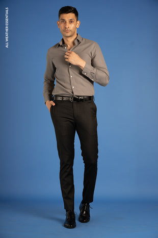 Formal Trouser: Shop Men 2Dark Grey Cotton Rayon Formal Trouser Online |  Cliths