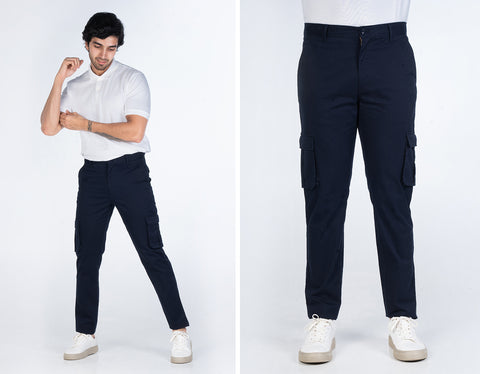 Navy Cargo Trousers