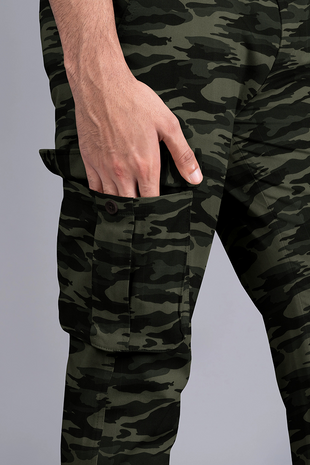 Bangalore Black Power-Stretch Cargo Pants