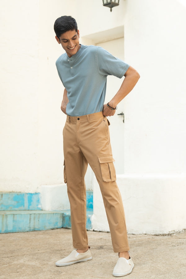 Plum Wine Power-Stretch Cargo Pants