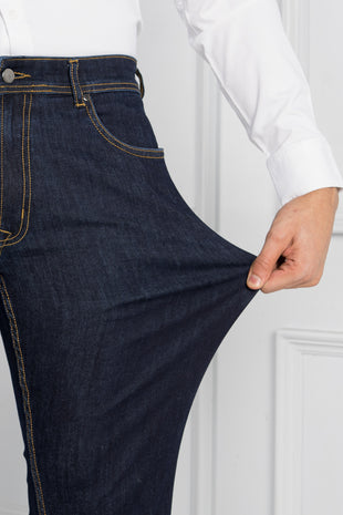 Estrolo | Buy Dark Blue Jeans Pants For Men | Stretchable Slim-fit