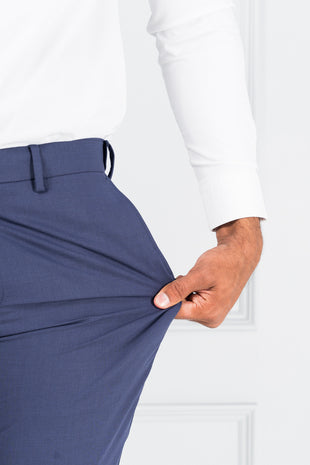Buy Moss Green Check Merino Wool Formal Pants For Men Online In India