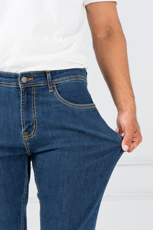 Gubotare Jeans For Men Slim Fit Men's Slim Fit Stretch Jeans Ripped Skinny  Jeans for Men, Distressed Straight Leg Fashion Comfort Flex Waist Pants,Blue  28 - Walmart.com