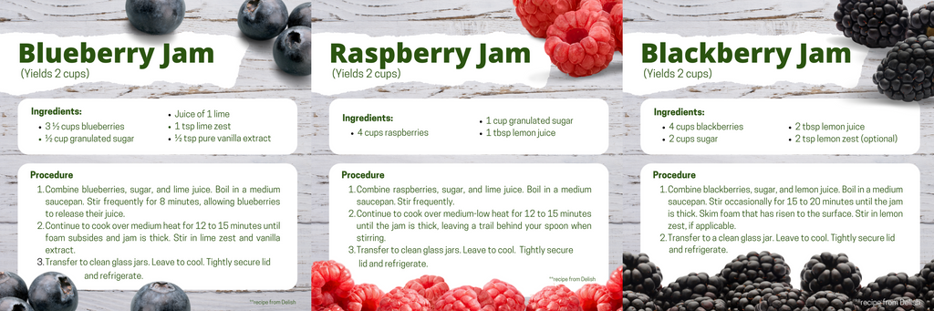 blueberry, raspberry, and blackberry jam recipes