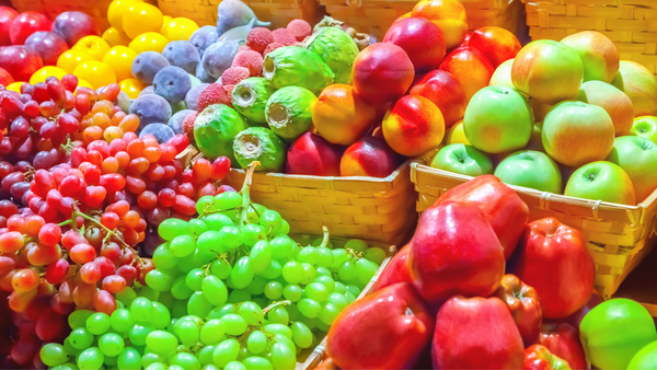 Fresh fruits in a market stall