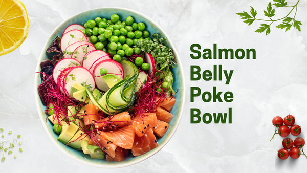 Salmon belly poke bowl