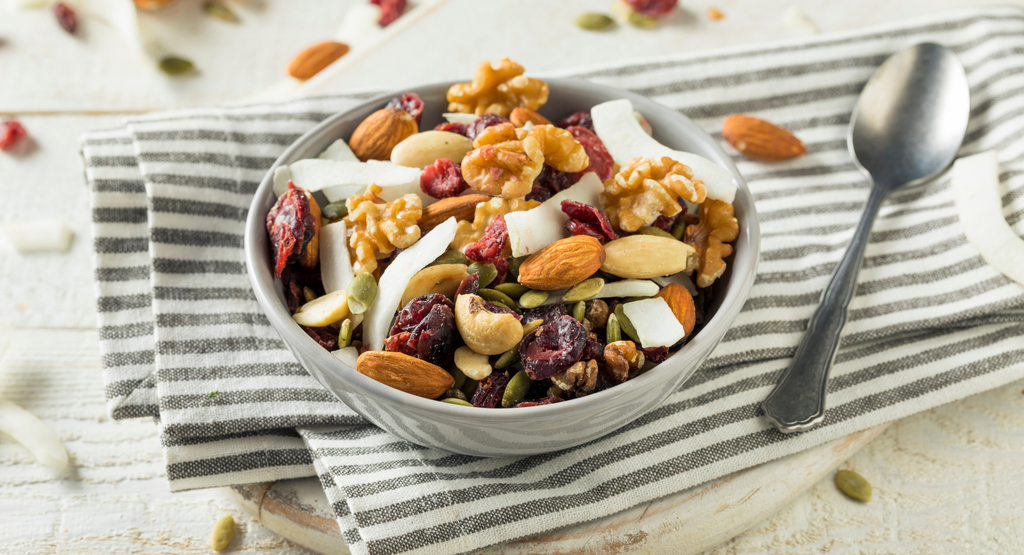 trail mix in a bowl