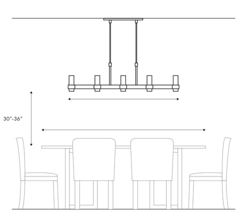 Linear Fixture Over a Table or Island