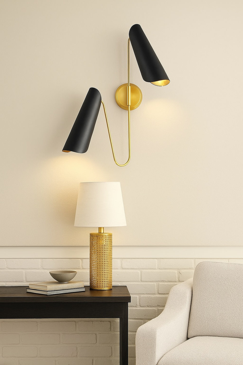Wall sconce in living room