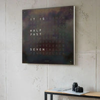 QLOCKTWO LARGE Raw Iron Creator's Edition Wall Clock