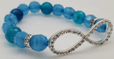 Blue Beads Diamonds Crystal Inspired Bracelet