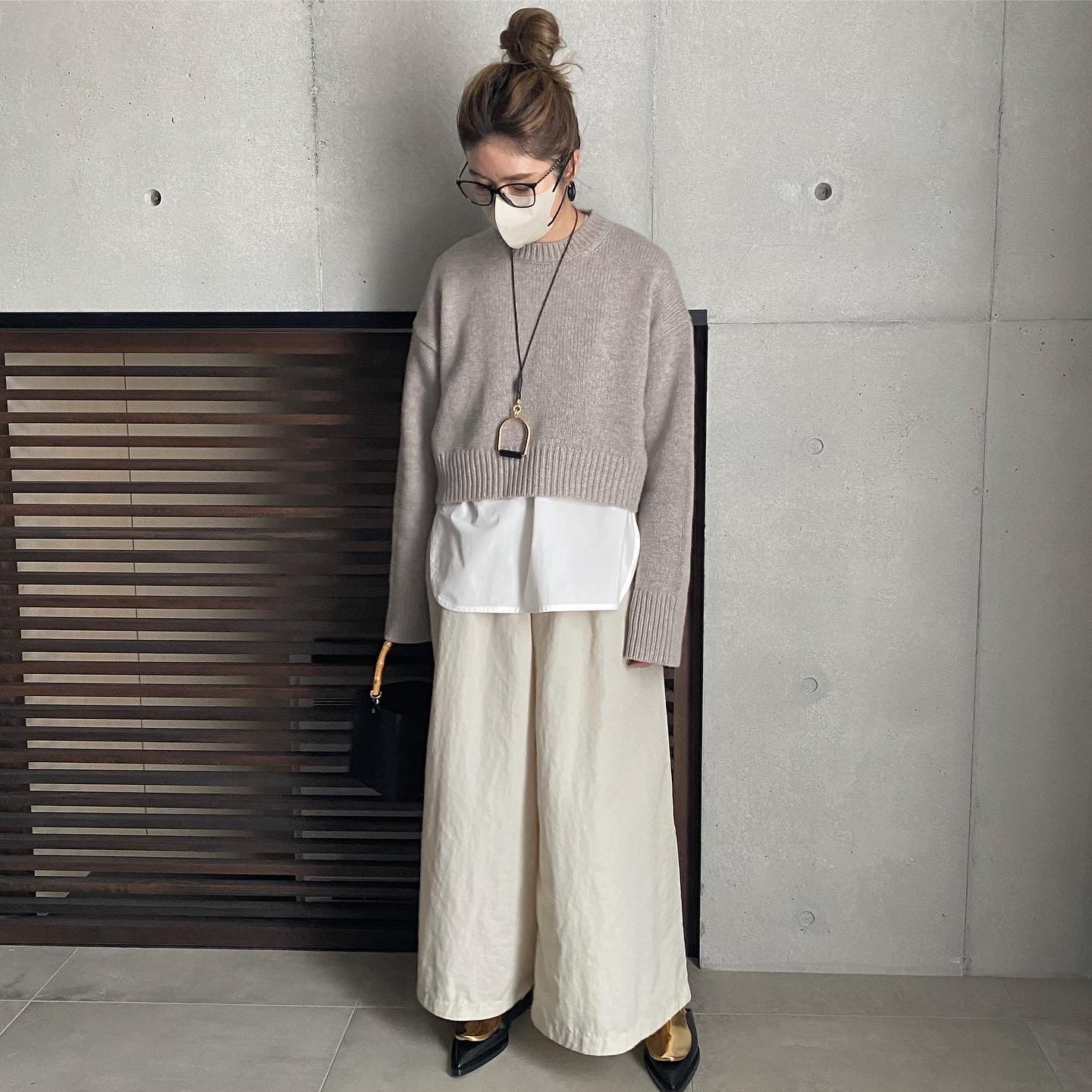 LOHEN ハイウエスト２タックボリュームパンツ BEIGE / 36 alliancelf.com