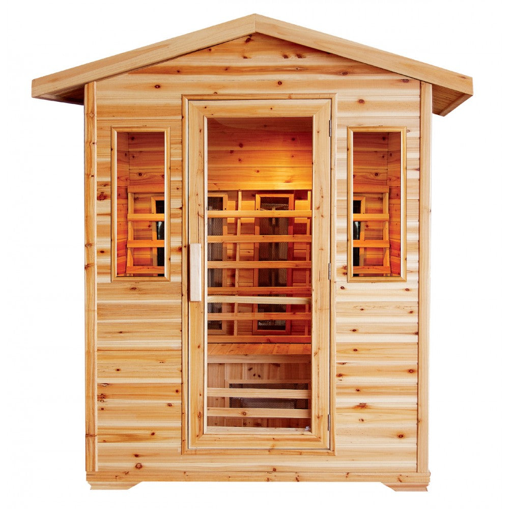 4 Person Outdoor Sauna w/Ceramic Heaters - HL400D Cayenne (8-10 Week L –  Steam and Sauna