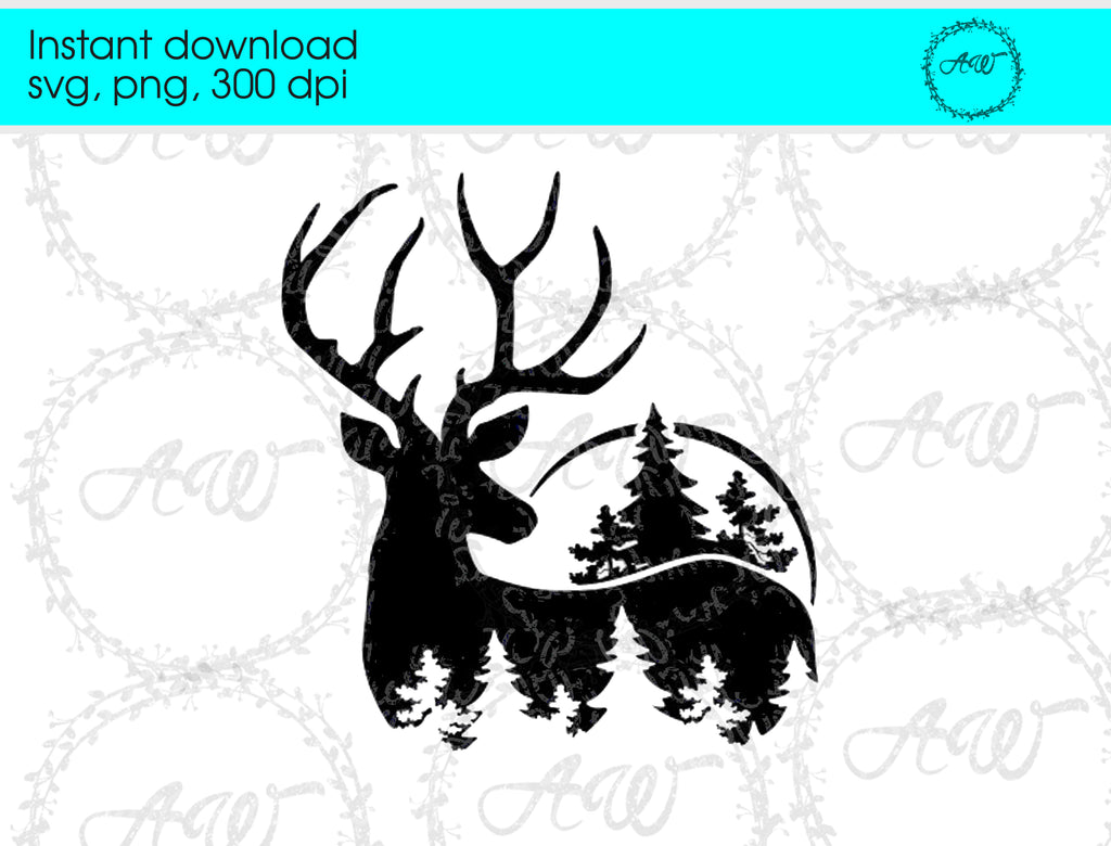 Download Deer Svg Deer Head Svg Instant Download Abstracto World