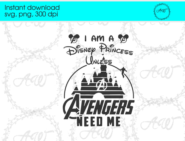 Download Disney Princess Unless Avengers Need Me Instant Download Abstracto World