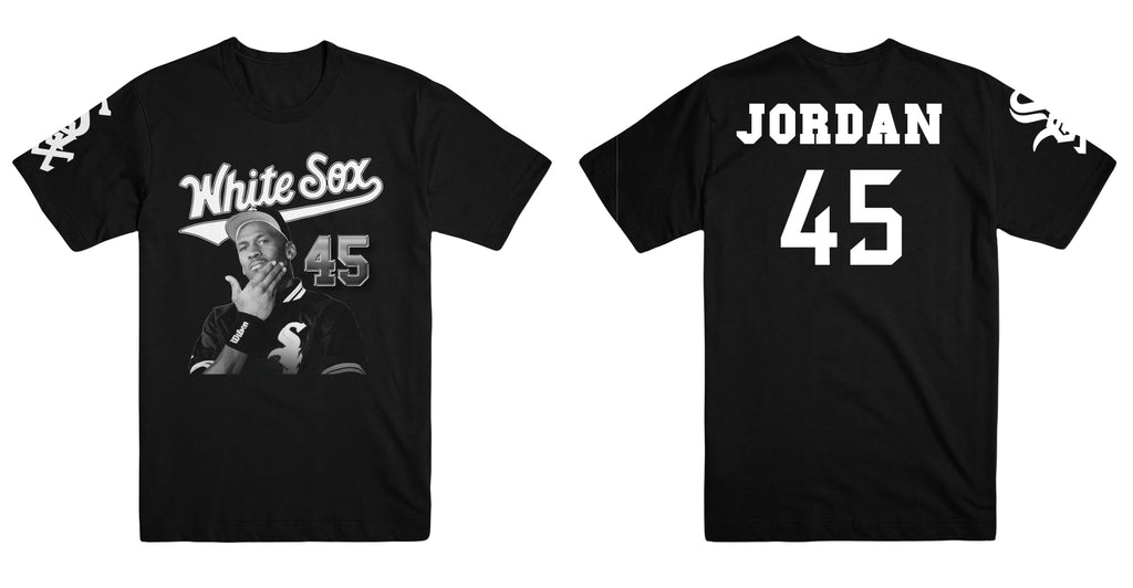 jordan white sox jersey black