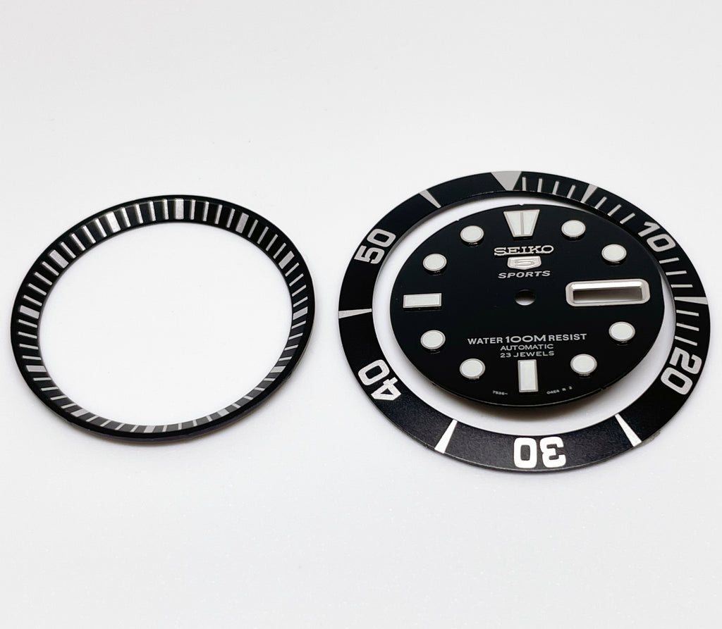 Dial + Bezel Insert + Chapter Ring (black set) for Seiko SNZF17k1 and –  EnhancedHome&Carry
