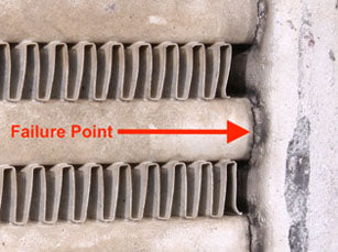 Typical Charge Air Cooler Failure Point