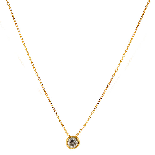 Diamond Lowercase Initial Necklace in 14K Gold – JG Kronenberger