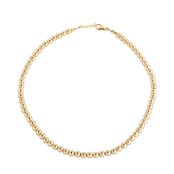 7 MM Gold Filled Beaded Necklace – Bonnie Jennifer